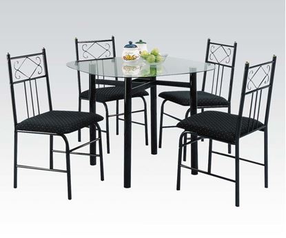 Picture of Pack Glass Top 5 Pcs. Dining Table Set