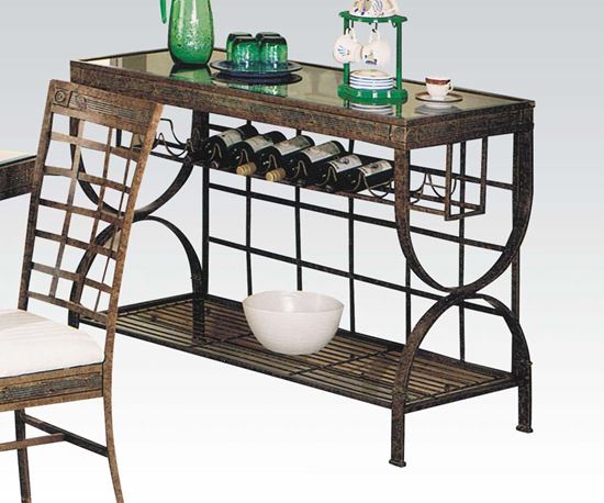 Picture of Egyptian Transitional Metal and Glass Top Server