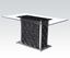 Picture of Modern Glass Top Black PU Dining Table
