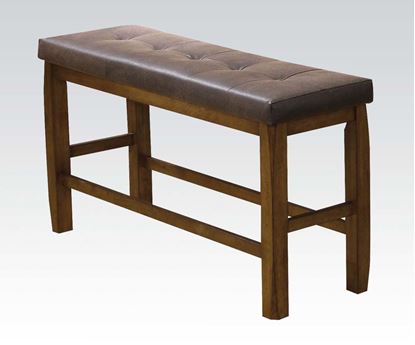 Picture of Morrison Oak Finish Counter Height Dining Bench