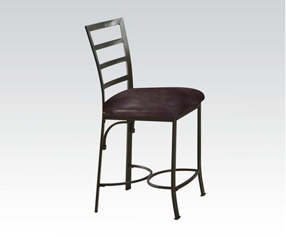Picture of Daisy 2 Pcs Chocolate PU Upholstery Counter Height Chair    (Set of 2)
