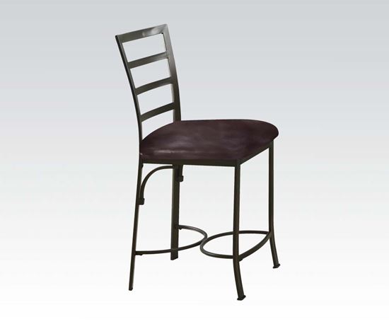 Picture of Daisy 2 Pcs Chocolate PU Upholstery Counter Height Chair    (Set of 2)