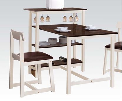 Picture of Hallie White and Espresso Counter Height Table