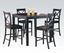 Picture of 5 PCs. Pack Dark Cappuccino Finish Counter Height Table Set