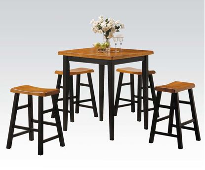 Picture of 5 PCs. Pack  Contemporary Natural Counter Height Table Set
