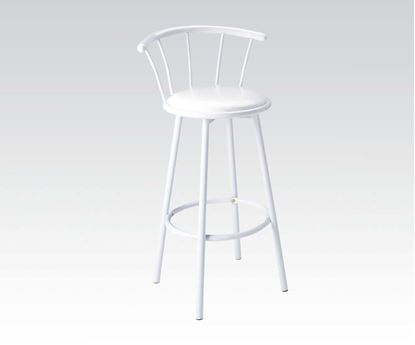 Picture of Cucina White Finish 2 Pcs. Swivel Bar Chair by    (Set of 2)