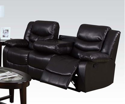 Picture of Torrance Motion Espresso Bonded Leather Match Sofa 