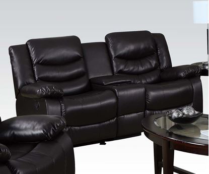 Picture of Torrance Motion Espresso Bonded Leather Match Loveseat 