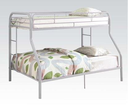 Picture of 2" Tube Red Twin Over Full Metal Bunk Bed