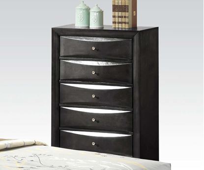 Picture of Ireland Black Finish 5 Drawer Chest