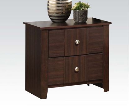 Picture of Contemporary Racie Dark Merlot Night Stand 