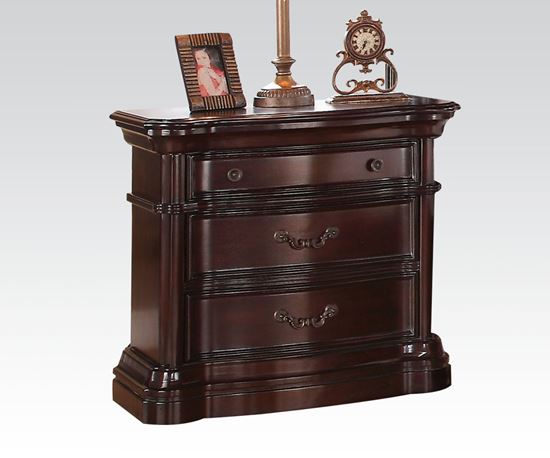 Picture of Veradisia Dark Cherry Marble Top Nightstand