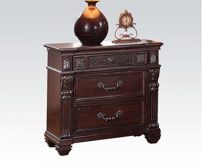 Picture of Vevila Cherry Brown Finish Wood Nightstand 