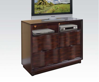 Picture of Travell High Back Walnut Finish Media Chest 