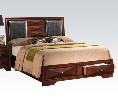 Picture of Modern Windsor Merlot Queen Panel Bed 