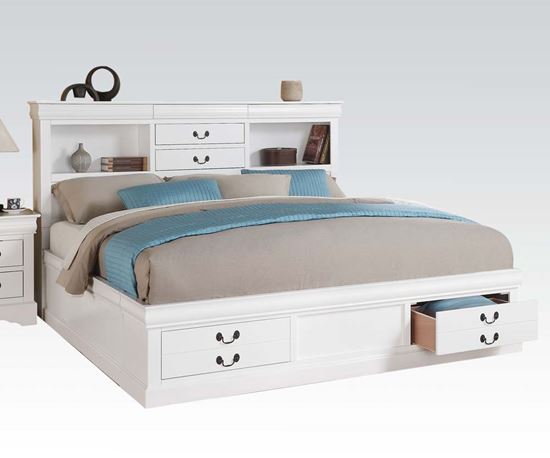 Picture of Louis Philippe III White w/ Storage Eastern King Bed W/ Storage