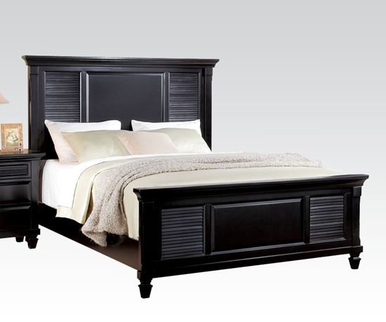 Picture of Traditional Black Merivale Platform Eastern King Bed 