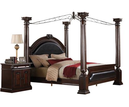 Picture of Roman Empire Cherry Finish Queen Poster Bed 