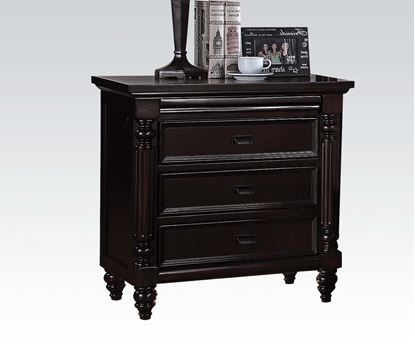 Picture of Charisma Dark Espresso Finish 3 Drawers Nightstand 