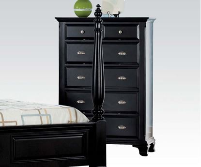 Picture of Canterbury Contemporary Black Wood Chest 