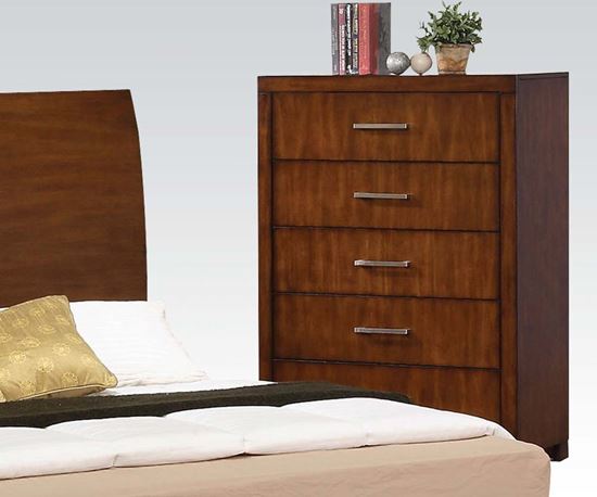 Picture of Galleries Transitional Brown Cherry 5 Drawers Chest 