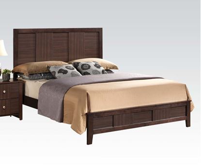 Picture of Contemporary Racie Dark Merlot Queen Bed 