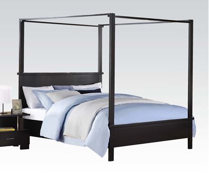 Picture of London Black Finish Queen Size Canopy Bed 