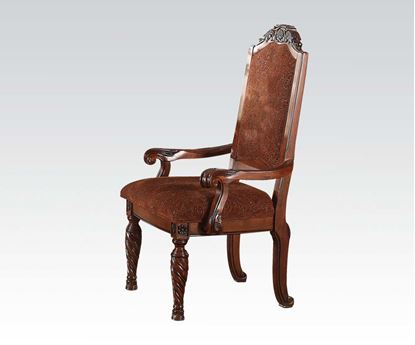 Picture of Quimby Cherry Finish 2 Arm Chair by    (Set of 2)