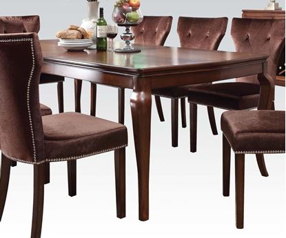 Picture of Kingston Dining Table in Brown Cherry Finish