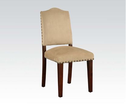 Picture of Microfiber & Espresso Finish 2 Pcs. Side Chair  (Set of 2)