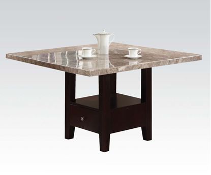 Picture of Britney Contemporary White Marble Top Dining Table 