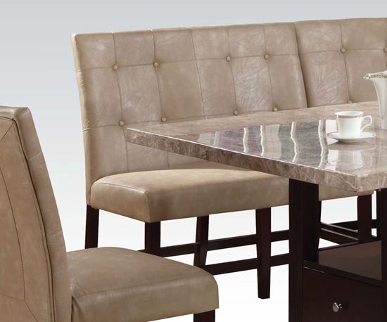 Picture of Britney 2 Pcs. Cream / Espresso Finish Bycast Dining Loveseat  (Set of 2)