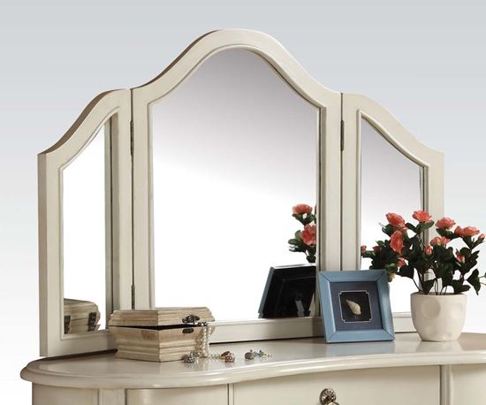 Picture of Trini White Finish Makeup Vanity Mirror