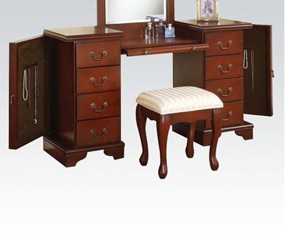 Picture of Louis Philip Cherry Vanity Set with Bench 