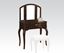 Picture of Cherry Finish Vanity Set and Stool with Tri fold Mirror