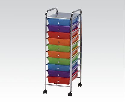 Picture of Furniture  Palash Storage Cart with 8 Drawers in Chrome