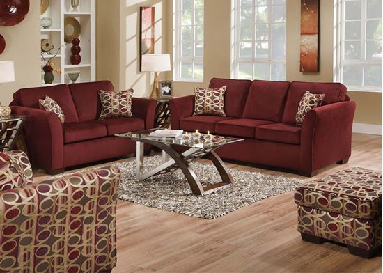Picture of Jayda Wine Living Room Set